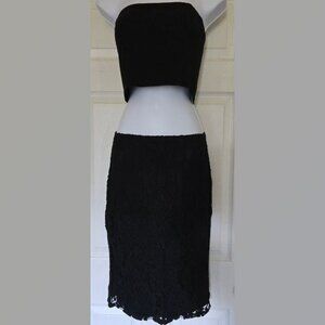 90s/Y2K Vintage Xhilaration Lace Pencil Skirt